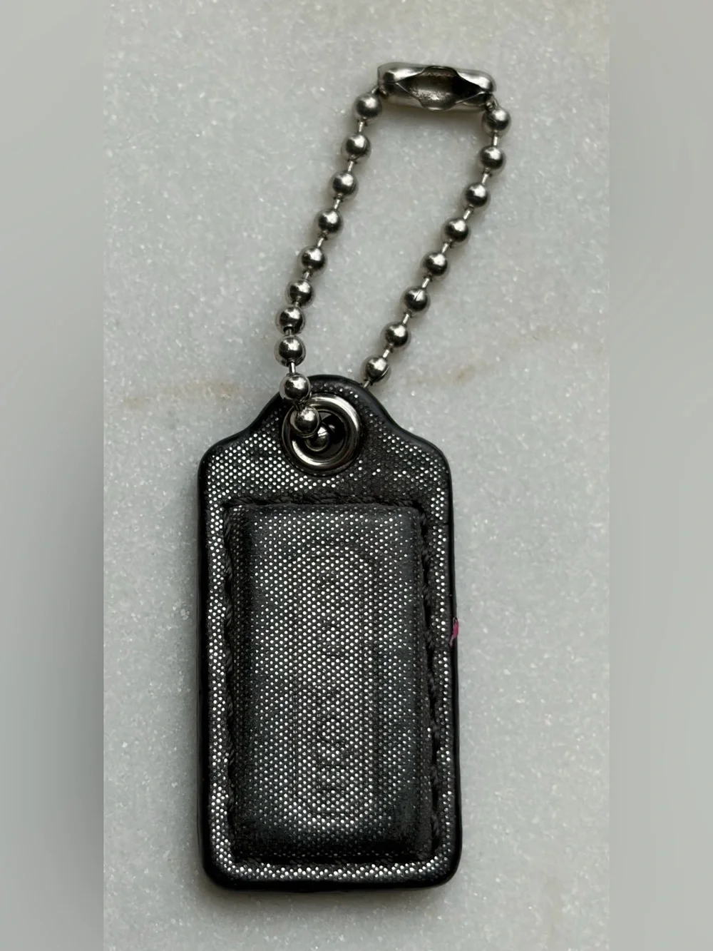 Coach Hangtag Grey Silver Nickel Replacement